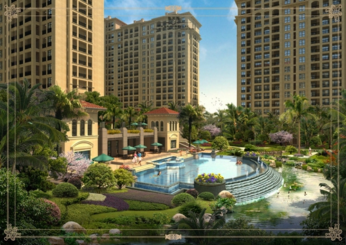 半島花園官塘溫泉位于瓊海市西南部，地?zé)崽锓植加谌f泉河南岸，長(zhǎng)約9公里，寬1公里至1.7公里，面積約13平方公里。勘探區(qū)西起藍(lán)山村，東北至官塘村，面積32平方公里。以勘探區(qū)為中心，區(qū)域地?zé)岬刭|(zhì)調(diào)查面積240平方公里。該地?zé)崽飳俚蜏氐責(zé)崽铮譃楣偬梁退{(lán)山2個(gè)礦熱水區(qū)。熱礦泉出露于燕山期侵入巖中。官塘地?zé)崽锕偬翢岬V水區(qū)熱礦水及周邊地下溫水允許開采量合計(jì)10700立方米/天。